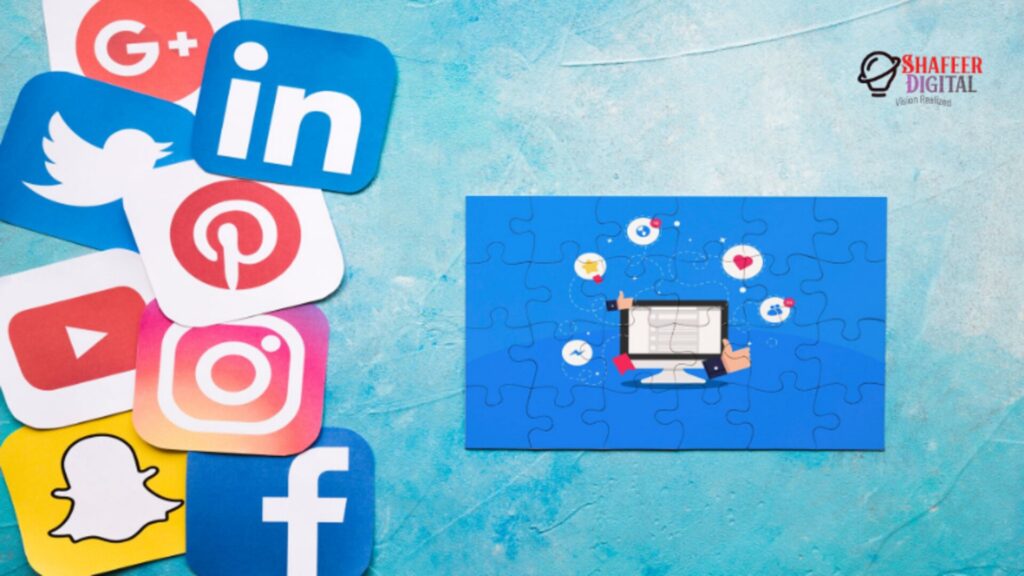 Different social media platforms for marketing a business.